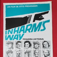 Cinema: GUIA PUBLICITARIA. INHARMS WAY O PRIMERA VICTORIA. KIRK DOUGLAS, JOHN WAYNE, OTTO PREMINGER.