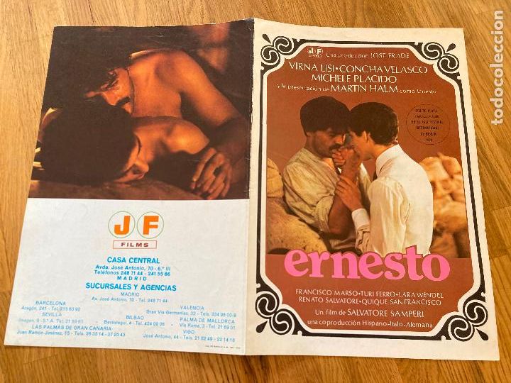 Cine: ERNESTO - VIRNA LISI / CONCHA VELASCO - JOSE FRADE - GUIA DOBLE.