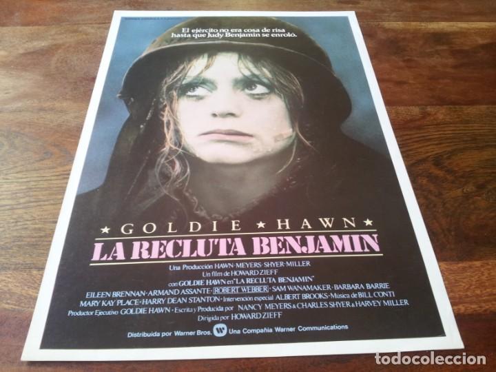 Cinema: La recluta Benjamin - Goldie Hawn, Eileen Brennan, Armand Assante - guia original warner 1980