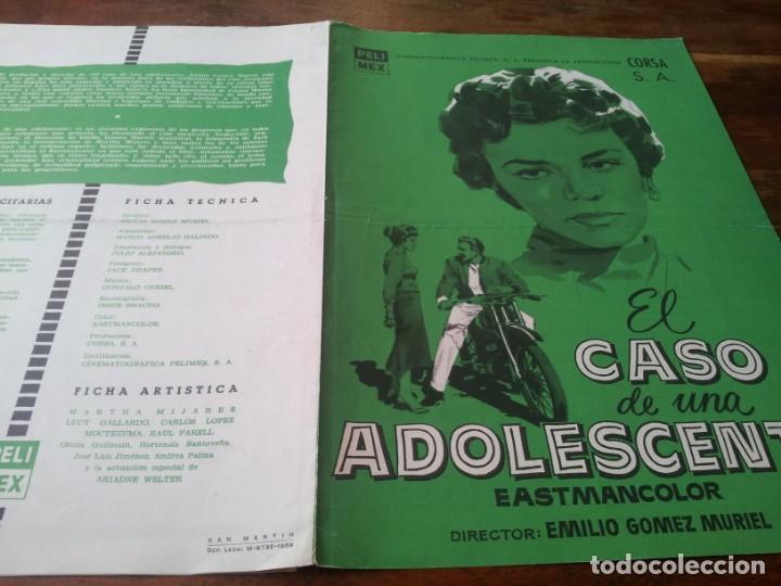 Cinema: El Caso de una Adolescente - Martha Mijares, Lucy Gallardo,Carlos Lopez - guia original pelimex 1959