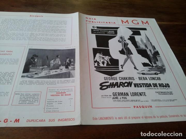 Cine: Sharon vestida de rojo - George Chakiris, Beba Loncar, Sonia Bruno - guia original M.G.M. 1968