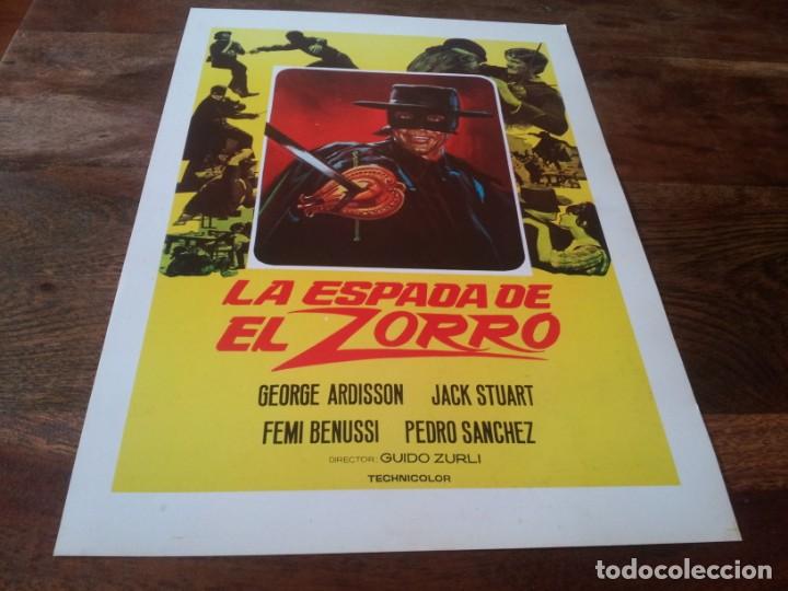 Cine: La espada del Zorro - George Ardisson, Jack Stuart, Femi Benussi - guia original 1974
