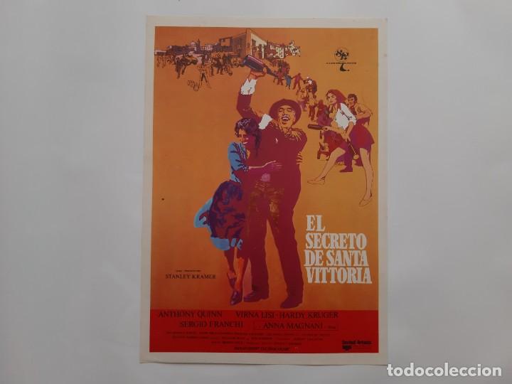 Kino: ANTIGUA GUIA PUBLICITARIA CINE EL SECRETO DE SANTA VITTORIA ANTHONY QUINN RV 67