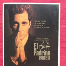 Cine: GUIA PUBLICITARIA DOBLE: EL PADRINO. III PARTE. AL PACINO, FRANCIS F COPPOLA. ANDY GARCIA.. Lote 272946233