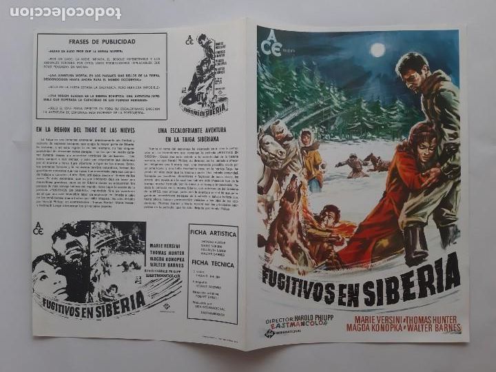 Kino: ANTIGUA GUIA PUBLICITARIA CINE FUGITIVOS EN SIBERIA RV 278