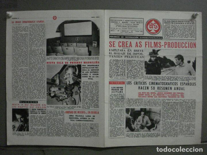 Cinema: G9336 NOTICIARIO ORIGINAL AS FILMS ENERO 1958 AL ESTE DEL EDEN ARENAS DE MUERTE DEAN WAYNE LOREN