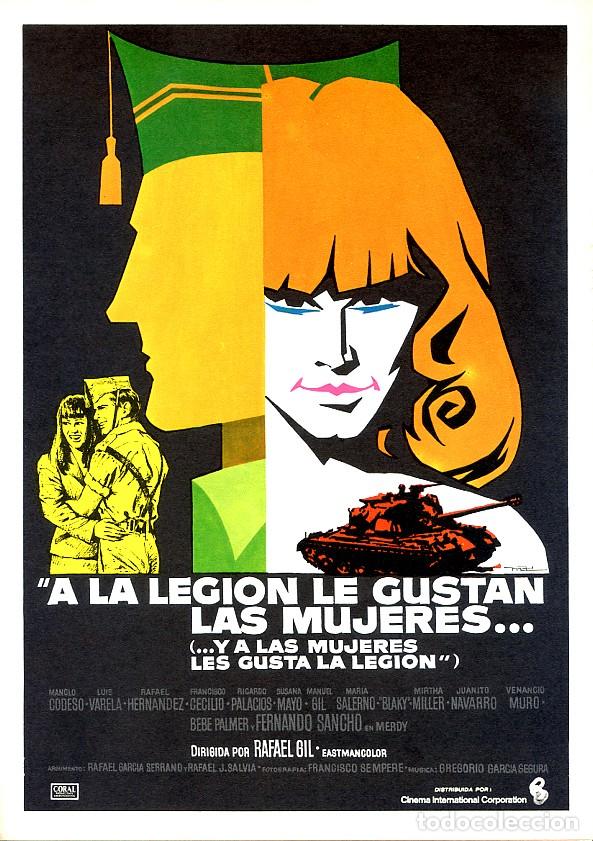 Cine: A LA LEGION TAMBIEN LES GUSTAN LAS MUJERES GU&Iacute;A ORIGINAL DOBLE CON FOTOS DE SU ESTRENO EN ESPA&Ntilde;A