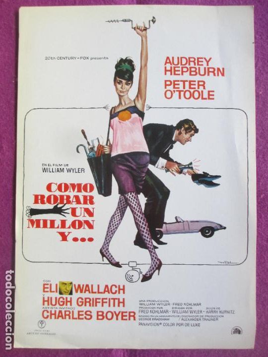 Cine: GUIA PUBLICITARIA CINE COMO ROBAR UN MILLON Y... AUDREY HEPBURN PETER O`TOOLE G1086