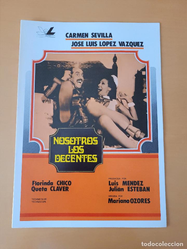Cine: Nosotros, los decentes. Carmen Sevilla, Jos&eacute; Luis L&oacute;pez V&aacute;zquez. GUIA DE CINE