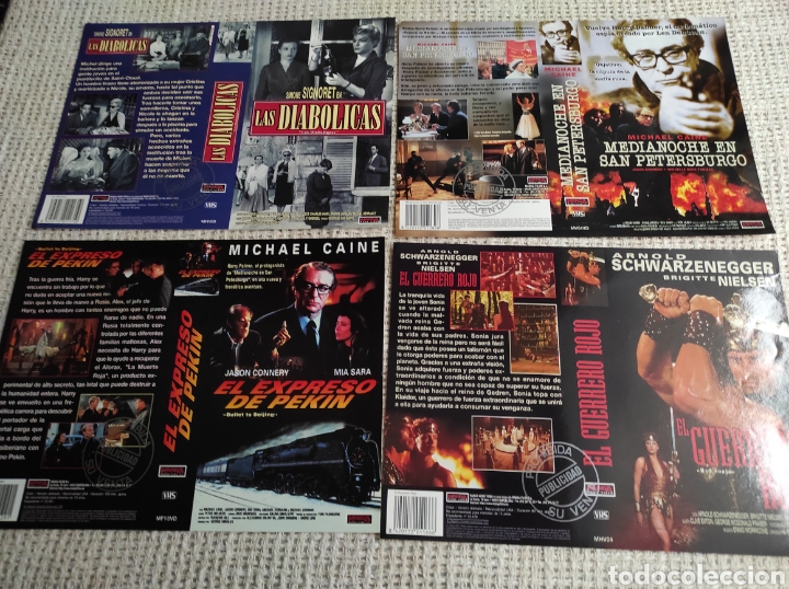 Cinema: CARATULAS PELICULAS VHS CLASICAS , LOTE 12 FICHAS 20X26.50 CM..