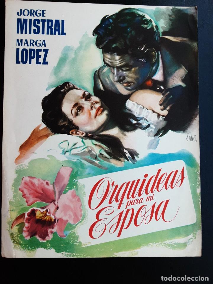 Cin&eacute;ma: ORQUIDEAS PARA MI ESPOSA, JORGE MISTRAL, MARGA LOPEZ. DIBUJO DE JANO