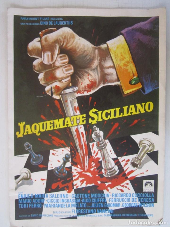 Cinema: CARTELE DE CINE DE 16X22CM + 2 FOTOS DE 18X24 DE JAQUEMATE SICILIANO