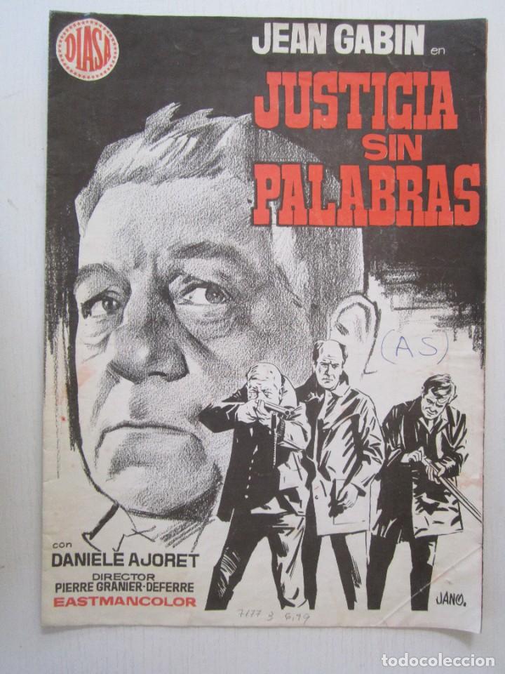 Cinema: CARTELE DE CINE DE 23 X 32 CM. DE JUSTICIA SIN PALABRAS CON JEAN GABIN