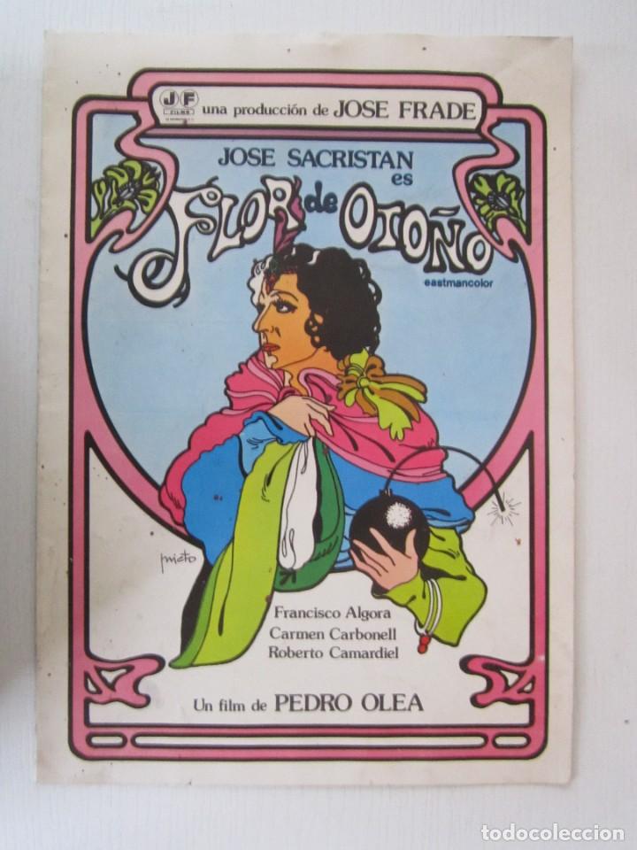 Cinema: CARTEL DE CINE DE 20X30CM FLOR DE OTO&Ntilde;O DE PEDRO OLEA CON J. SACRISTAN