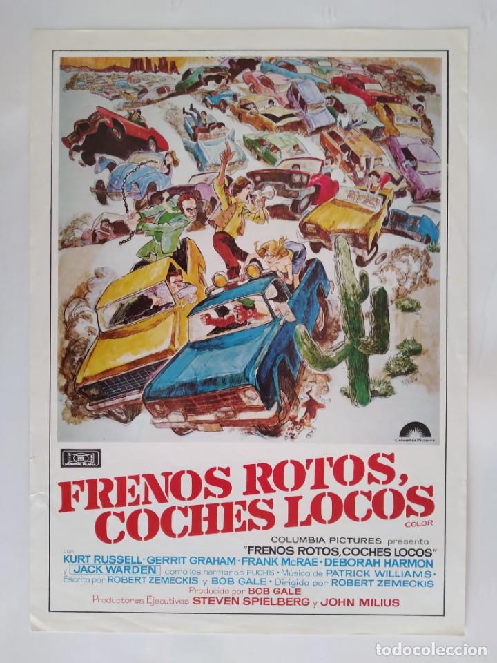Cinema: ANTIGUA GUIA PUBLICITARIA CINE FRENOS ROTOS COCHES LOCOS RV 471