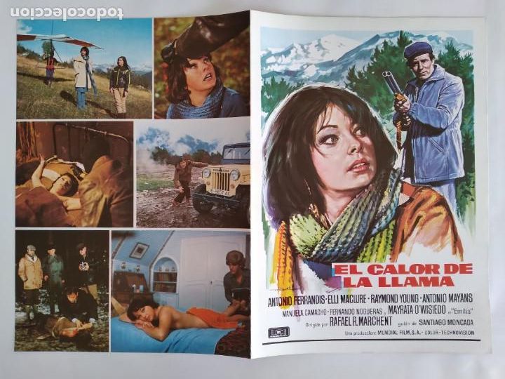 Cinema: ANTIGUA GUIA PUBLICITARIA CINE EL CALOR DE LA LLAMA RV 484