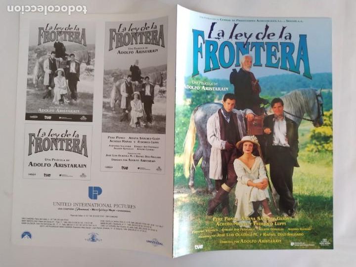 Cinema: ANTIGUA GUIA PUBLICITARIA CINE LA LEY DE LA FRONTERA RV 610