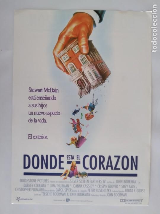 Cinema: ANTIGUA GUIA PUBLICITARIA CINE DONDE ESTA EL CORAZON RV 611