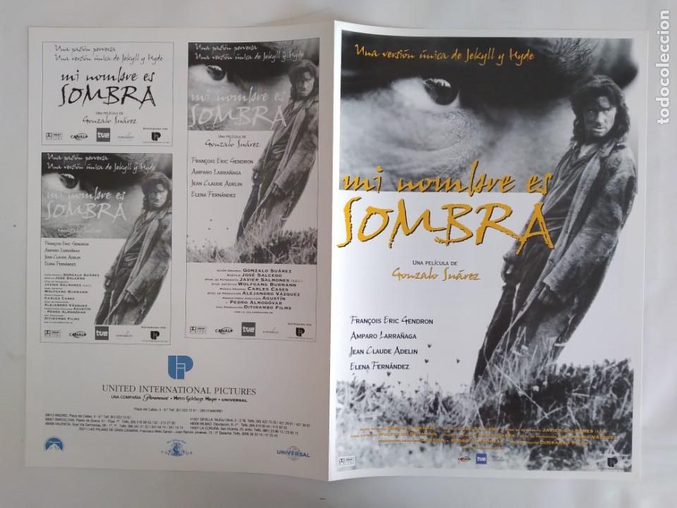 Cinema: ANTIGUA GUIA PUBLICITARIA CINE MI NOMBRE ES SOMBRA AMPARO LARRA&Ntilde;AGA RV 621