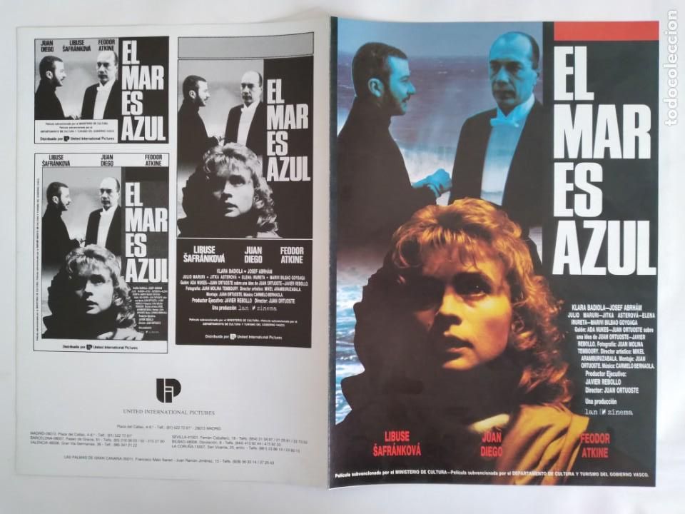 Cinema: ANTIGUA GUIA PUBLICITARIA CINE EL MAR ES AZUL JUAN DIEGO RV 629