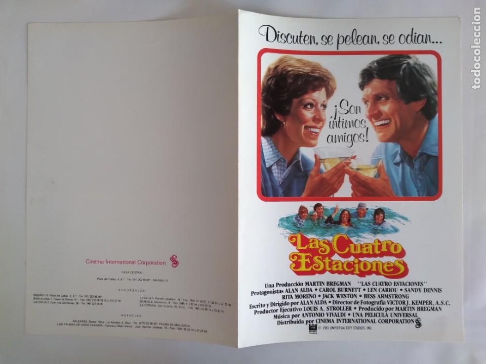 Cinema: ANTIGUA GUIA PUBLICITARIA CINE CUATRO ESTACIONES RV 631