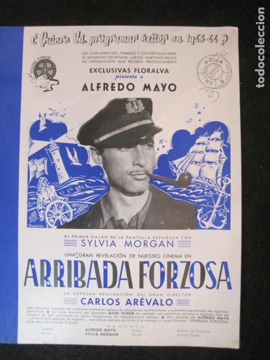 Cine: ALFREDO MAYO-ARRIBADA FORZOSA-GUIA PUBLICIDAD CINE-VER FOTOS-(V-22.959)
