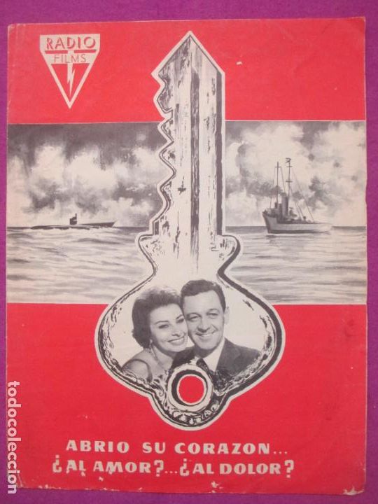 Cine: GUIA PUBLICITARIA CINE LA LLAVE WILLIAM HOLDEN SOFIA LOREN G1109