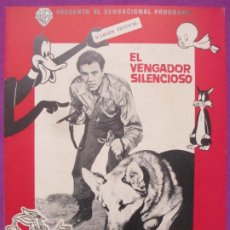 Cine: GUIA PUBLICITARIA CINE EL VENGADOR SILENCIOSO ROGER SMITH EFREM ZIMBALIST G1163