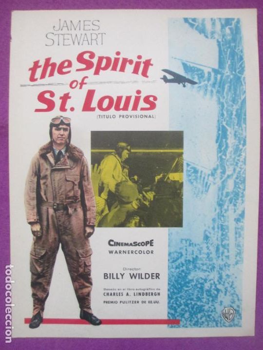 Cine: GUIA PUBLICITARIA CINE THE SPIRIT OF ST. LOUIS JAMES STEWART G1197