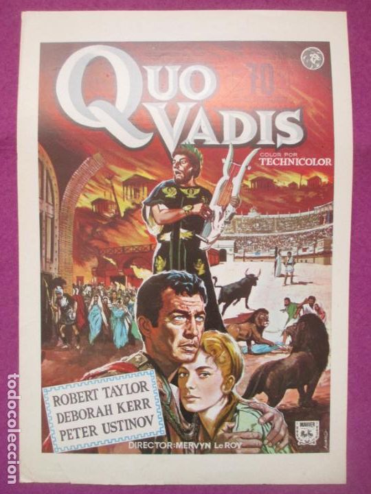 Cine: GUIA PUBLICITARIA CINE QUO VADIS ROBERT TAYLOR DEBORAH KERR G1205