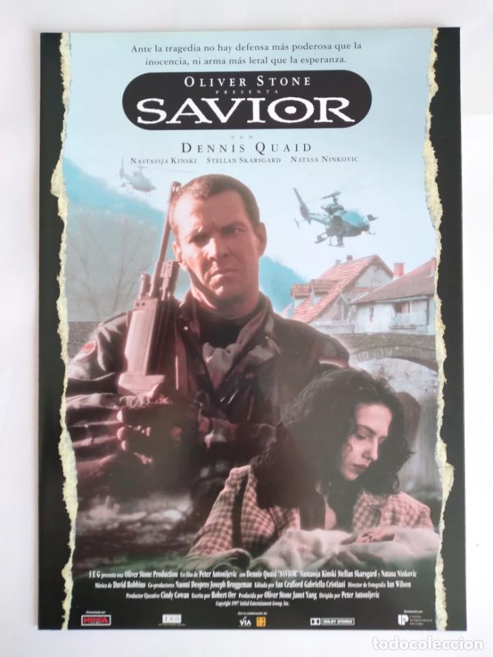 Kino: ANTIGUA GUIA PUBLICITARIA CINE SAVIOR OLIVER STONE DENNIS QUAID RV 686
