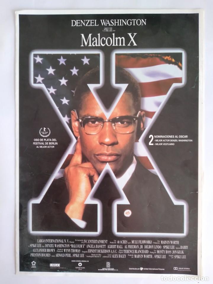 Kino: ANTIGUA GUIA PUBLICITARIA CINE MALCOLM X DENZEL WASHINGTON RV 695
