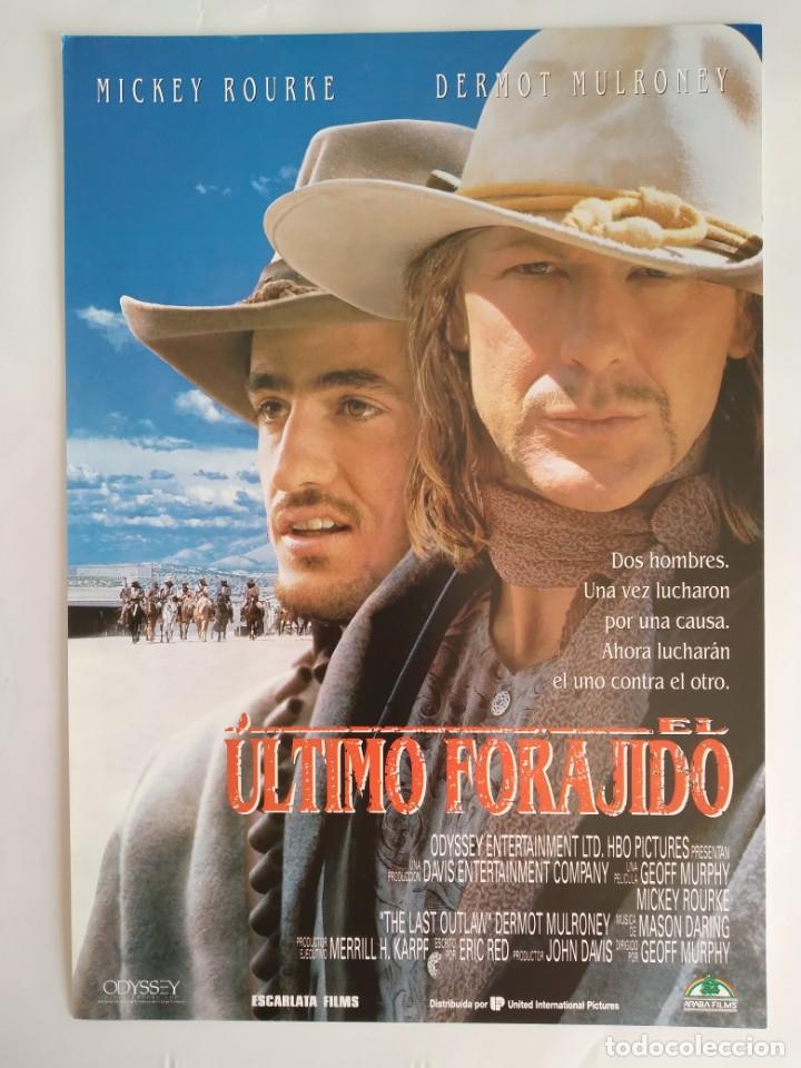 Kino: ANTIGUA GUIA PUBLICITARIA CINE EL ULTIMO FORAJIDO MICKEY ROURKE RV 701