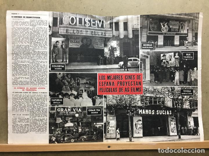 Cinema: G9470 NOTICIARIO ORIGINAL AS FILMS n&ordm;16 enero 1958 FACHADAS CINES MADRID BARCELONA