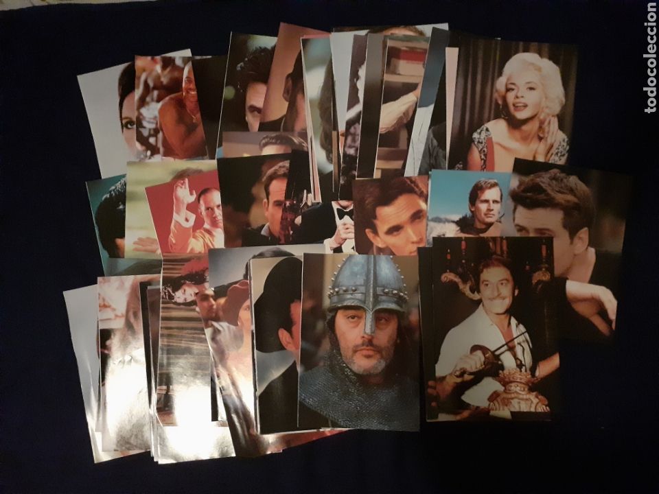 Cine: HOJAS PUBLICITARIAS DE FOTOGRAFIAS Y FILMOGRAFIAS DE ACTORES Y ACTRICES, 60 UNIDADES.