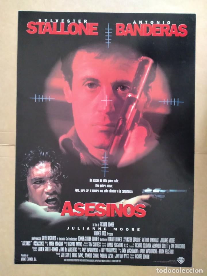 Cine: ANTIGUA GUIA PUBLICITARIA CINE ASESINOS BANDERAS STALLONE RV 965