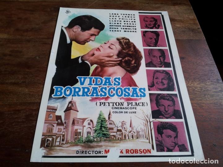 Cine: Vidas Borrascosas Peyton Place - Lara turner, Hope Lange, Lee Philips - guia original Mercurio 1963