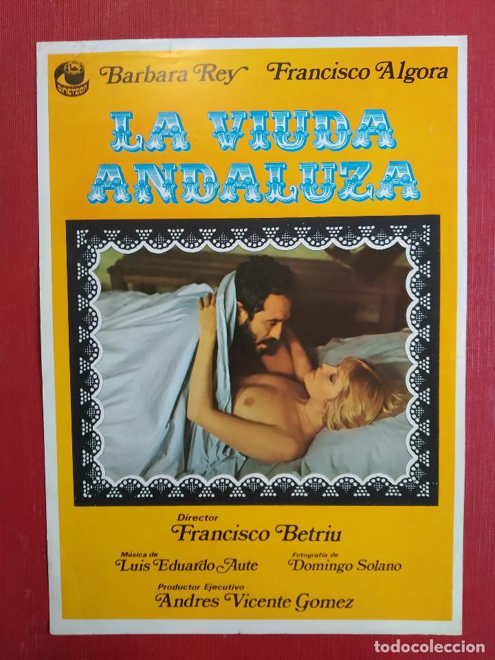 Cine: La viuda andaluza. B&aacute;rbara Rey, Francisco Algora. GUIA ORIGINAL