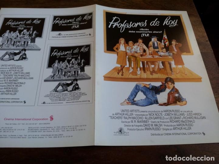 Cinema: Profesores de hoy - Nick Nolte, JoBeth Williams, Ralph Macchio - Guia original C.I.C 1984