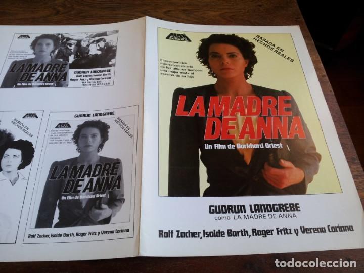 Cine: La madre de Anna - Gudrun Landgrebe, Rolf Zacher, Verena Corinna - Guia original Alas Films 1984
