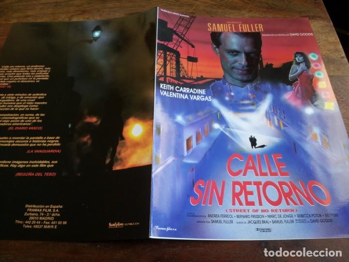 Cine: Calle sin retorno - Keith Carradine, Valentina Vargas, Samuel Fuller - Guia original Surffilms 1989