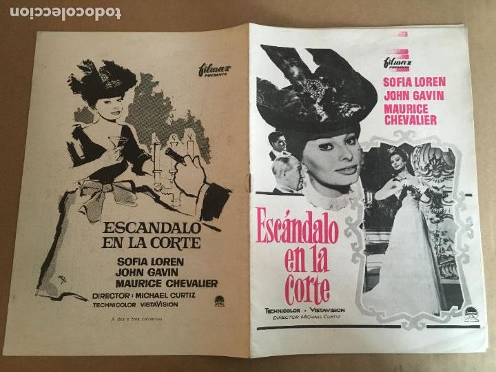 Cine: escandalo en la corte sofia loren guia publicitaria original estreno
