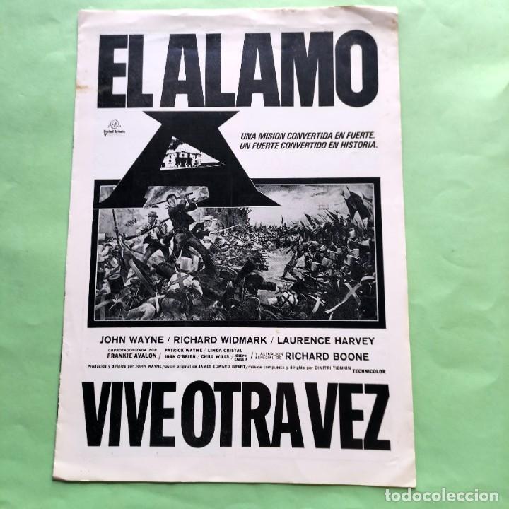 Kino: GUIA DE CINE EL ALAMO . JOHN WAYNE.RICHARD WIDMARK. 6 PAGINAS . L01