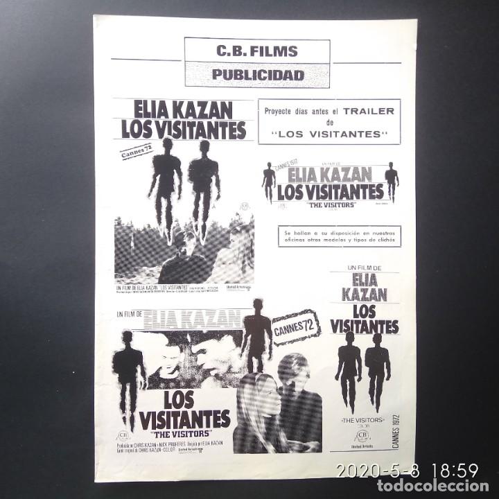 Cine: GUIA LOS VISITANTES . ELIA KAZAN 1972. 4 PAGINAS . EXCELENTE . L02