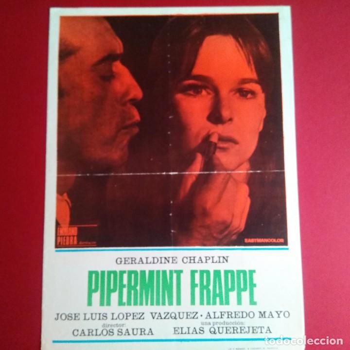Cine: GUIA PIPERMINT FRAPPE . GERALDINE CHAPLIN. J.L. VAZQUEZ.. 4 PAGINAS . L1