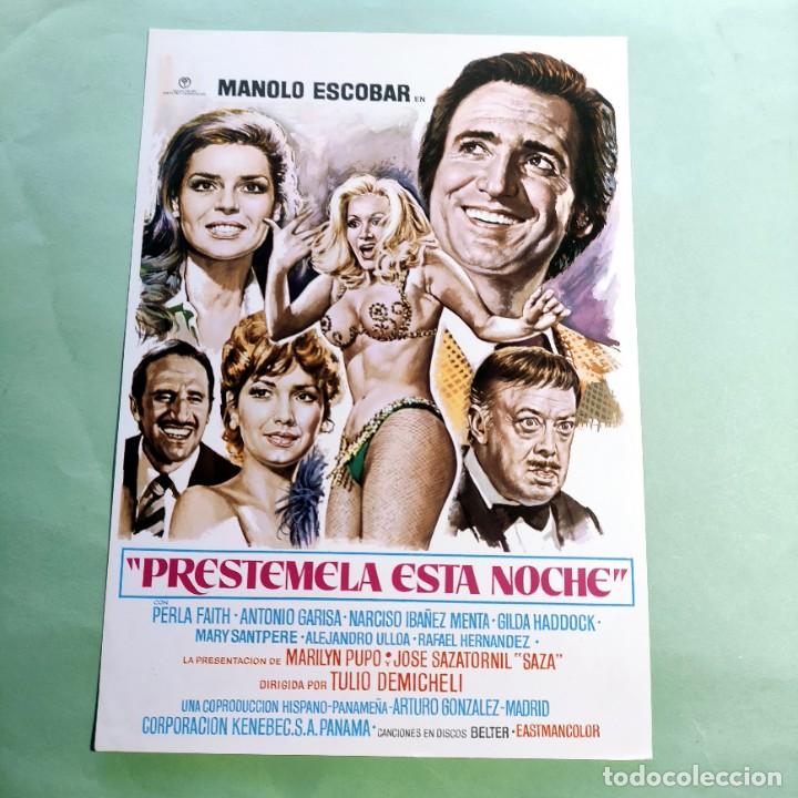 Kino: GUIA PRESTAMELA ESTA NOCHE. MANOLO ESCOBAR. 2PAG. - EXCELENTE ESTADO. L4