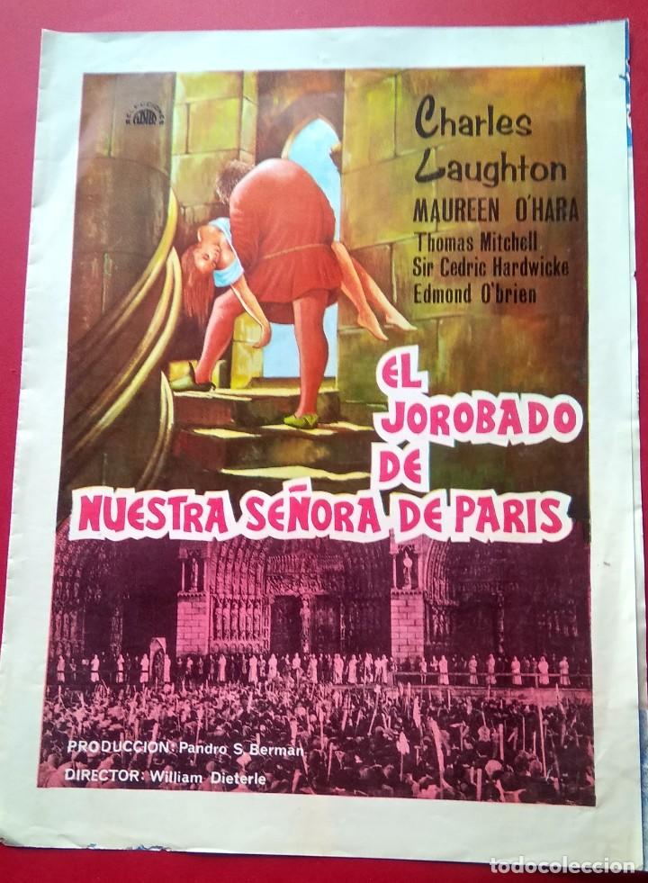 Kino: GUIA DE CINE - EL JOROBADO DE NUESTRA SE&Ntilde;ORA DE PARIS 1956 - CHARLES LAUGHTON - 4PAG. EXCELENTE - L5