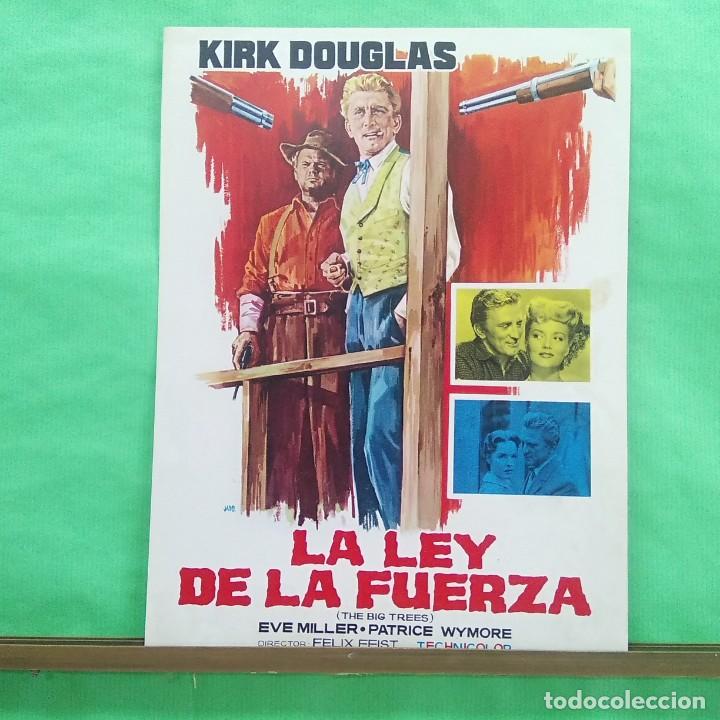 Kino: GUIA CINE - LA LEY DE LA FUERZA 1960 -KIRK DOUGLAS - 2 PAGINAS - CARTULINA GRUESA- L5