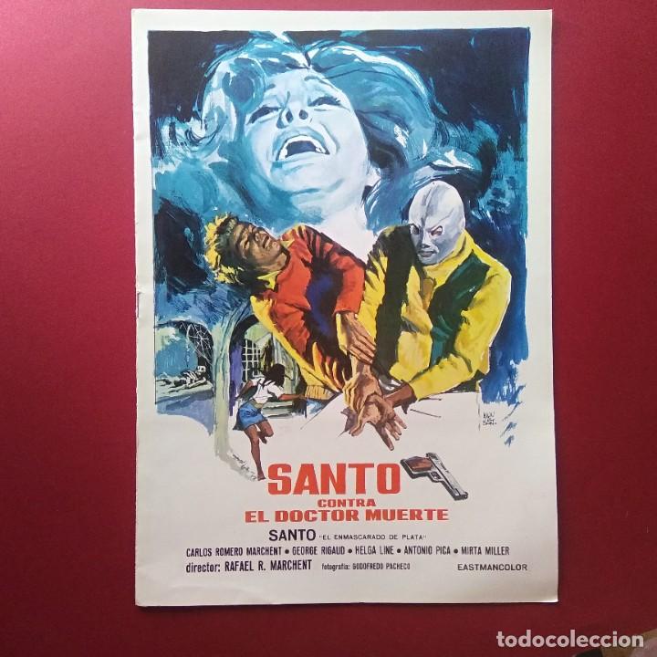 Kino: GUIA SANTO CONTRA EL DOCTOR MUERTE 1973SANTO EL ENMASCARDO DE PLATA 8 PAGINAS-EXCELENTE - L5