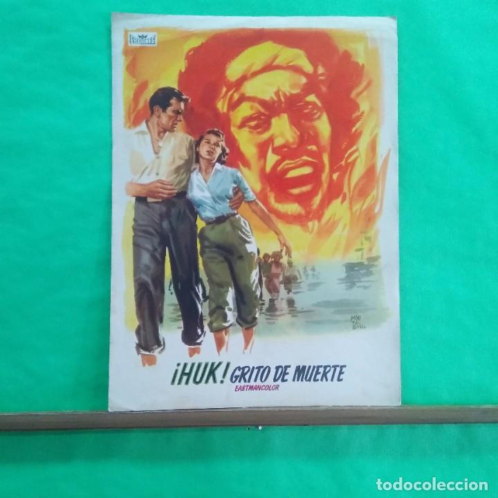 Cinema: GUIA DE CINE - HUK GRITO DE MUERTE - GEORGE MONTGOMERY - 32.5 X24 - 2P&Agrave;GINAS CARTON - BUENO- L7
